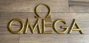 Original Omega Ladenschild Buchstaben — Vintage Uhrenhändler Werbung um 1950’s - Bild 1 von 22