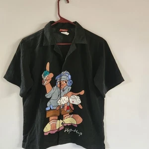 T-shirt uomo vintage Johnny Blaze hip hop nera taglia XL - Foto 1 di 6
