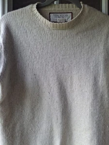 L Burton Mark X111 100% Cashmere Cream Sweater Size M - Picture 1 of 5