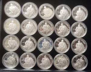 20 1982 S WASHINGTON COMMEMORATIVE HALF SILVER DOLLARS Sealed In Mint Capsules. - Picture 1 of 2