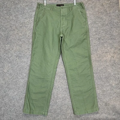 Pantalones Deus Ex Machina Windsor Para Hombre 34 34x31 Peso Pesado Botón Chino Gasolina Foto 1 de 4