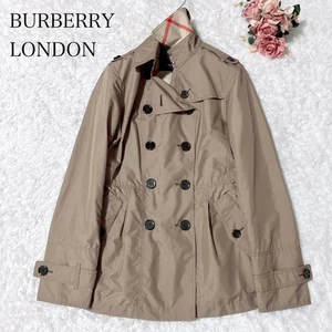 BURBERRY LONDON Short Trench coat Engraved Nova check Mega check Beige Size 40 - Picture 1 of 20