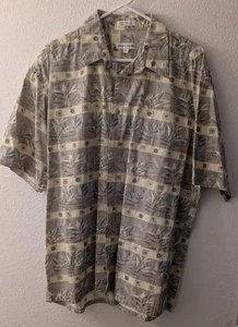 Pierre Cardin Hawaiian Short Sleeve Shirt One Pocket Flower Motif XL - Picture 1 of 7