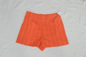 Never a Wallflower Orange Checkered High Waisted Shorts XS - Picture 1 of 9