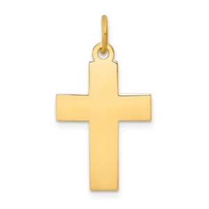 14k Yellow Gold Polished Cross Pendant Perfect Gift for Her - Picture 1 of 4