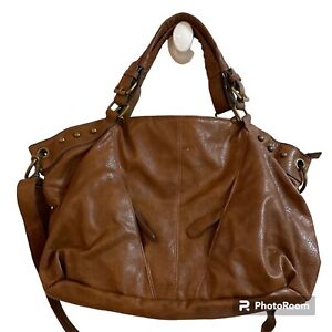Bueno Collection Hobo Bag Purse Crossbody Bag Double Handle Boho Faux Leather