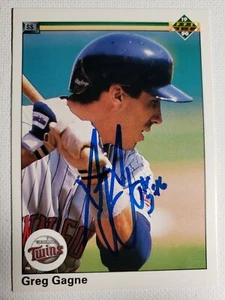 1990 Upper Deck Greg Gagne Auto Autograph Card Twins Royals Signed #217 - Picture 1 of 2