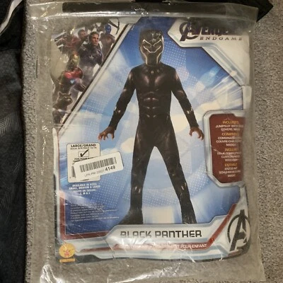 Marvel Avengers Black Panther Child’s Costume Large 12-14 NEW! - Image 1 of 4