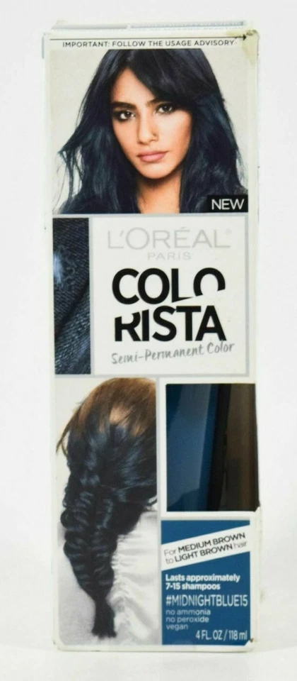 L'Oreal COLORISTA Tinta de Cabelo Temporária Semi-Permanente Azul Meia-Noite Nova - Imagem 1 de 1