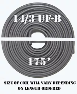 Cable alimentador subterráneo Southwire 14/3 UF-B x 175' - Imagen 1 de 2
