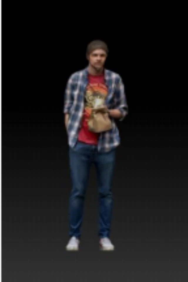 Diorama Scene Prop Resin 1/43 Lazy Sloppy Man Mini Doll Figure Painted Toys - Image 1 of 1