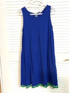 C&C California Blue Size Small Dress Cover Up Bathing Suit pompom trim Women - Picture 1 of 9