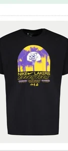 New Los Angeles Lakers Nike Max 90 Just Do It Dri-Fit Cotton Shirt Medium - Picture 1 of 5