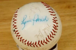 Autographed Detroit Tigers 1982-83 Team Baseball Lou Whitaker Sparker Anderson + - Picture 1 of 12