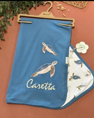 Manta Bebé Biorgánica Caretta in Live 85x90 Cm Multiusos Nueva Foto 1 de 4