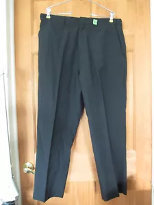 Men's HAGGAR Black Label Dress Pants Flat Front Casual Wear 36 x 29 Adj. Waist - Picture 1 of 5