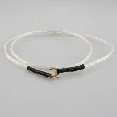 Pure Silver Turntable Record Deck Hi-Fi Earth Lead Ground Wire Cable STOP HUM - Image 1 of 4