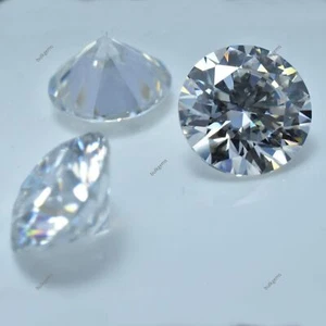 9 mm Synthetic Moissanite VVSI D Color AA++ CERTIFIED Loose Gemstone Round Pair - Picture 1 of 7