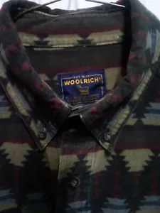 NEW VTG Woolrich XL Aztec Cotton Deep Hunter Southwest Blanket Flannel WARM!! - Picture 1 of 4