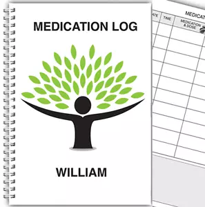 A5 PERSONALISED MEDICINE DIARY/ MEDICATION LOG BOOK/ DAILY MEDICINE RECORD 04 - Picture 1 of 4