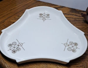MID CENTURY TEA & COFFEE SERVE TRAY 22 KT GOLD - Picture 1 of 9