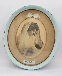 Celebrity Art Co 1912 Antik Mein Baby Bild Portrait Foto 10"x12" gerahmt blau - Bild 1 von 12