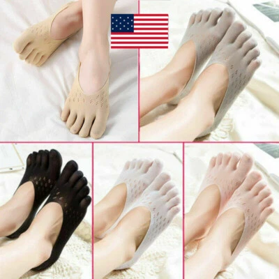 1Pair Invisible Orthopedic Compression Socks Toe Socks Ultra Low Cut Skin Women↗ - Image 1 of 4