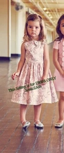 NWT Janie & Jack PARISIAN BLUSH 4 6 7 10 Rose Print Dress $99 Girl Pink Floral - Picture 1 of 2