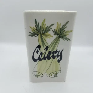 Vintage Toni Raymond ceramic Celery Vase/Jar Hand Painted made in England - Picture 1 of 9