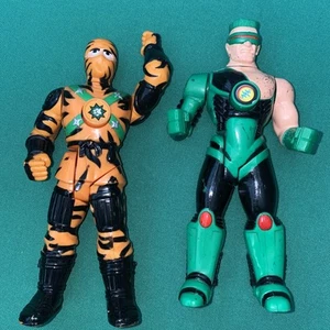 Vintage 90s Karate Fighters Game Figures - Ninja & Cyberfist - Milton Bradley - Bild 1 von 8