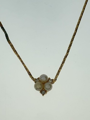 Collana Christian Dior motivo perle oro top donna