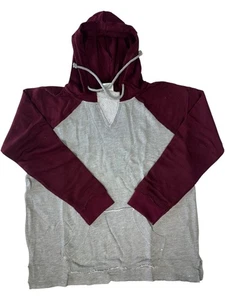 Damen Sommer Hoodie leichtes locker sitzendes Sweatshirt grau/rotbraun Größe S-2XL - Bild 1 von 7