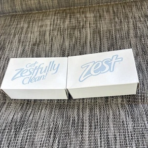 Vintage Lot Of 2 - Zest Zestfully Clean 4 oz. Bar Soap Vintage New in Box Sealed - Picture 1 of 2