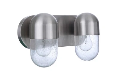 Luz de tocador de baño Craftmade 55002 Pill 2 luces 14" W - níquel Foto 1 de 4
