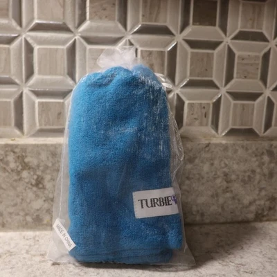 The Original Turbie Twist Super-Absorbent Cotton Hair Towel New ~  Blue - Image 1 of 3