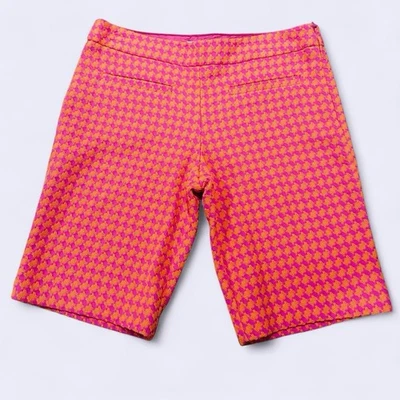 Bermudas Trina Turk Rosa Naranja Pata de Gallo 6 Foto 1 de 4