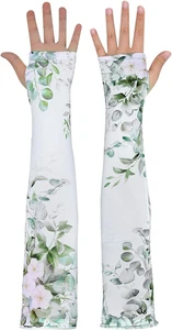 Mangas de jardinería refrescantes para mujeres hojas florales protección solar cubre brazos espina - Imagen 1 de 7