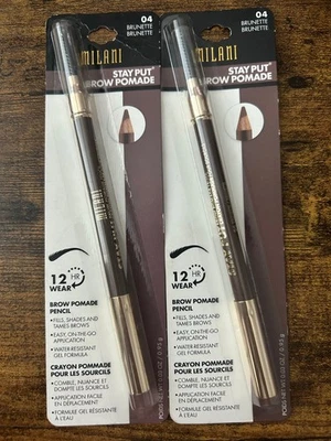 Lápiz de pomada para cejas Milani Stay Put 12 HR Wear 0,03 OZ color 04 morena paquete de 2 Foto 1 de 3