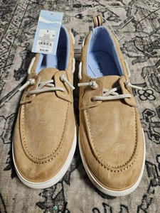 Neu Cat & Jack Jungen Wesley Kunstleder Turnschuhe Freizeit braun Jugend Größe 5 - Bild 1 von 2