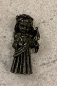 Figurina miniatura direttore musicale angelo peltro Lillian Vernon alta 1,5” vintage - Foto 1 di 7