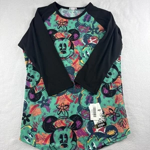 Disney LulaRoe Randy 3/4 Length Sleeve Mickey Face Shirt Women's Size Medium - Imagen 1 de 11