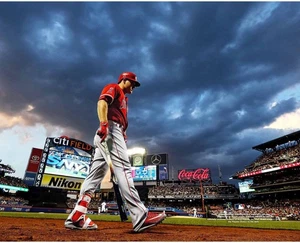 Mike Trout Los Angeles Angels Unsigned Walking to Bat Photo - Picture 1 of 1