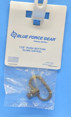 Blue Force Gear Push Button QD Sling Swivel 1.25" Loop - P-PB-125 - NEW - Image 1 of 2