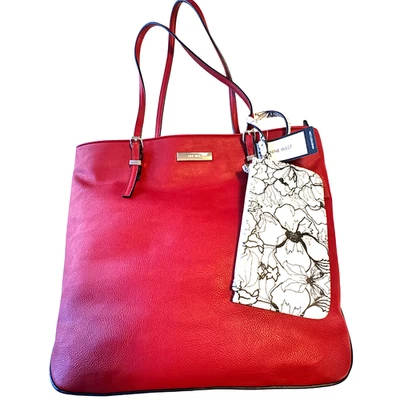 Bolso de Hombro Grande Rojo Nine West Blake Cartera y Bolsa Bonus Negro/Blanco NUEVO Foto 1 de 4