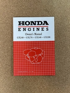 Honda GX240 GX270 GX340 GX390 Engine Owner's Operator's Manual 31ZH9613 1997 - Picture 1 of 8