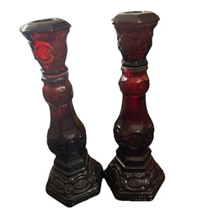 Vintage Avon 1876 Cape Cod Glass Candlesticks No Cologne - Picture 1 of 1