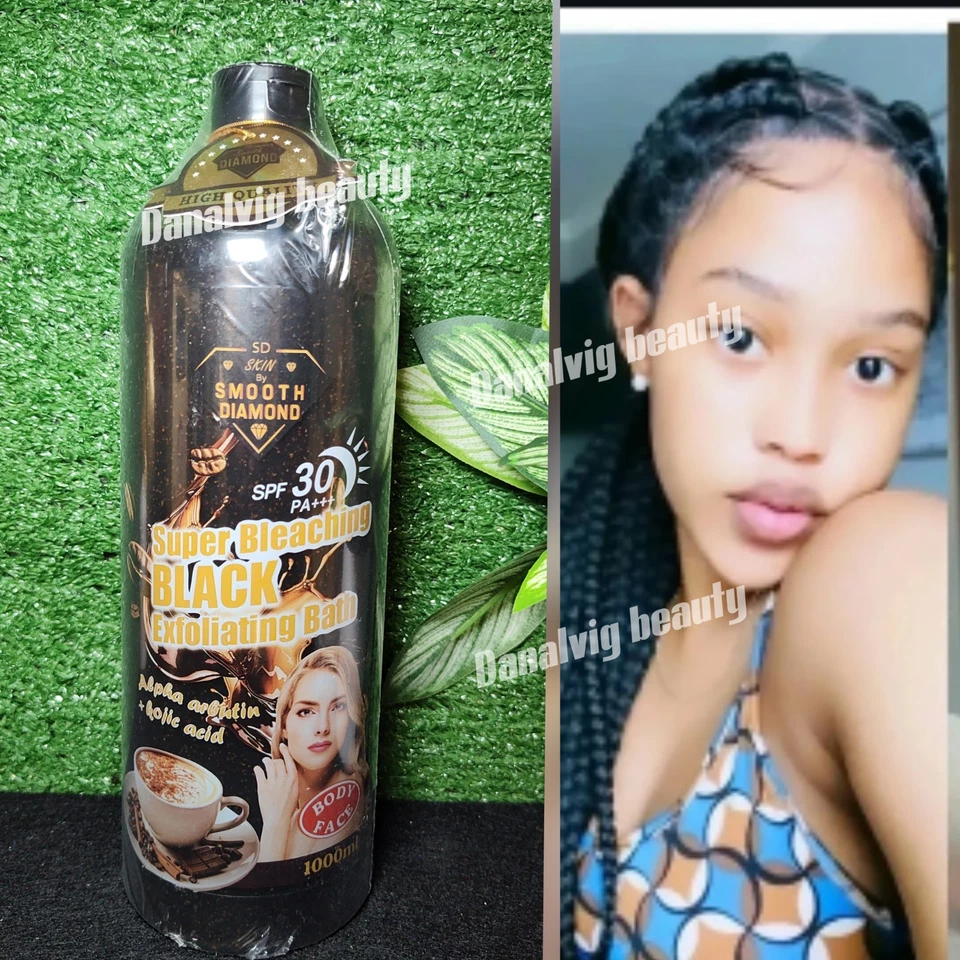 Smooth Diamond Super Bleaching Black Exfoliating Bath 1000ml ( Fast Whitening) - Image 1 of 2