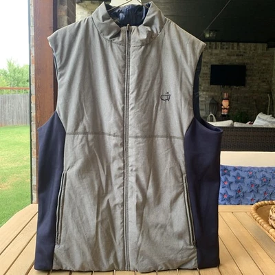 Masters Men’s Large Clubhouse Collection Made In Italy Reversible Full Zip Vest - Image 1 of 4