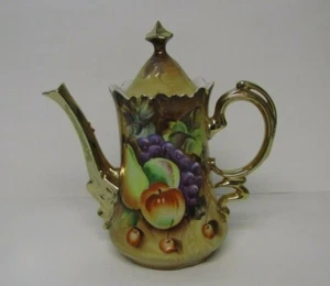 Lefton Tea Pot Fruit Harvest Heritage Hand Painted 20592 - Picture 1 of 7