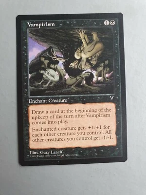 Vampirism, MTG Visions (1997), Uncommon Black Enchantment NM - Image 1 of 2
